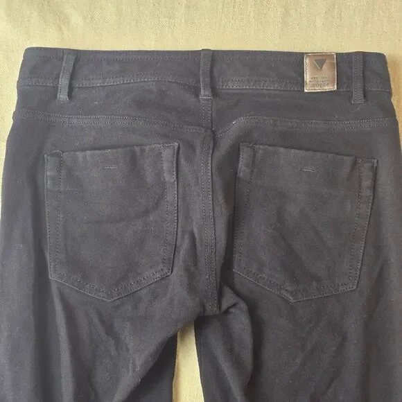 Guess Legging Slim Fit Low Rose Women's 26 Black with Pockets - Picture 11 of 16